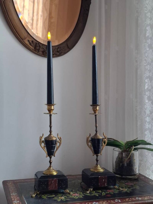 Antieke Franse kandelaars Victoriaanse stijl