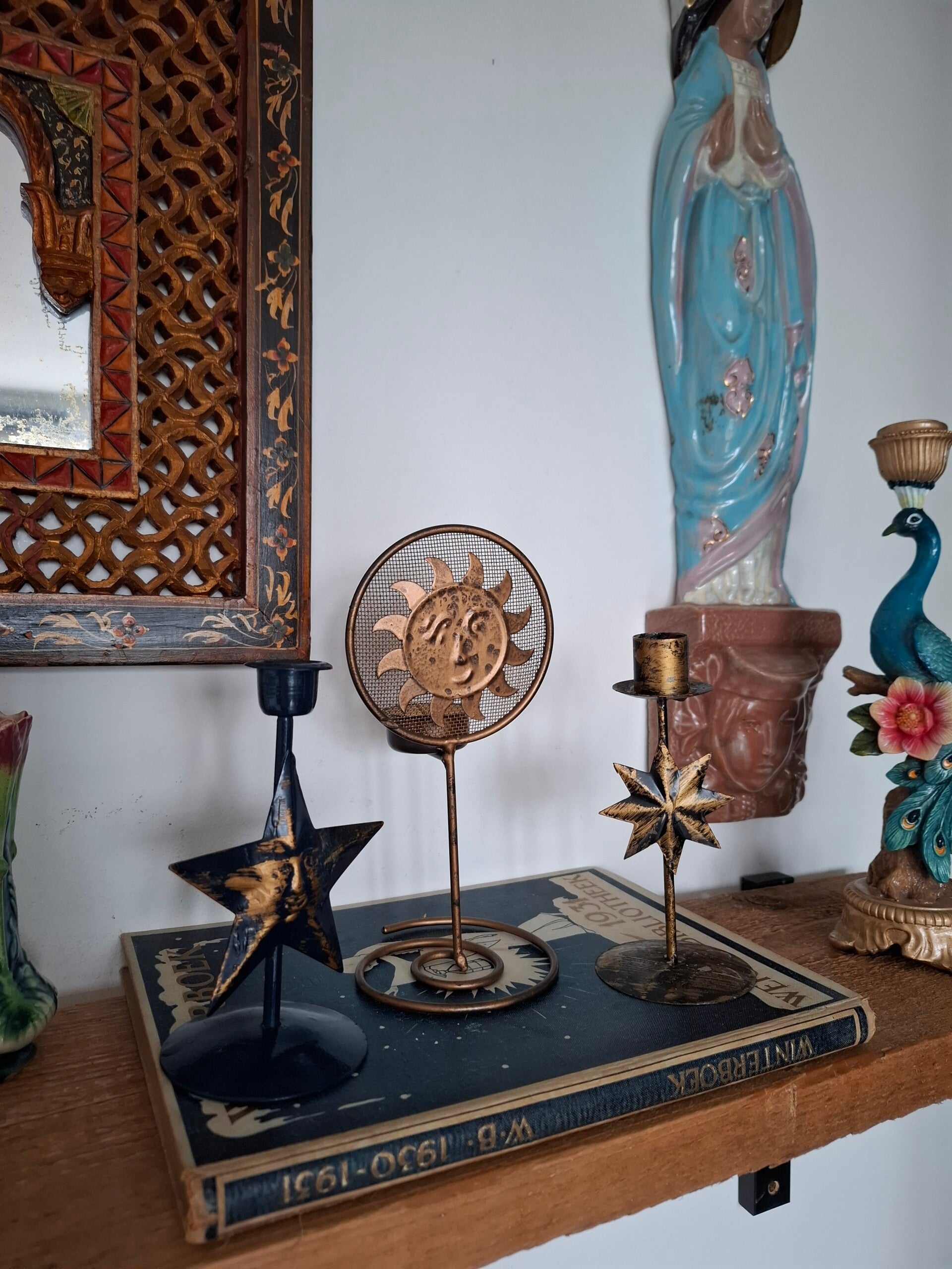 Zon, maan, sterren kandelaars