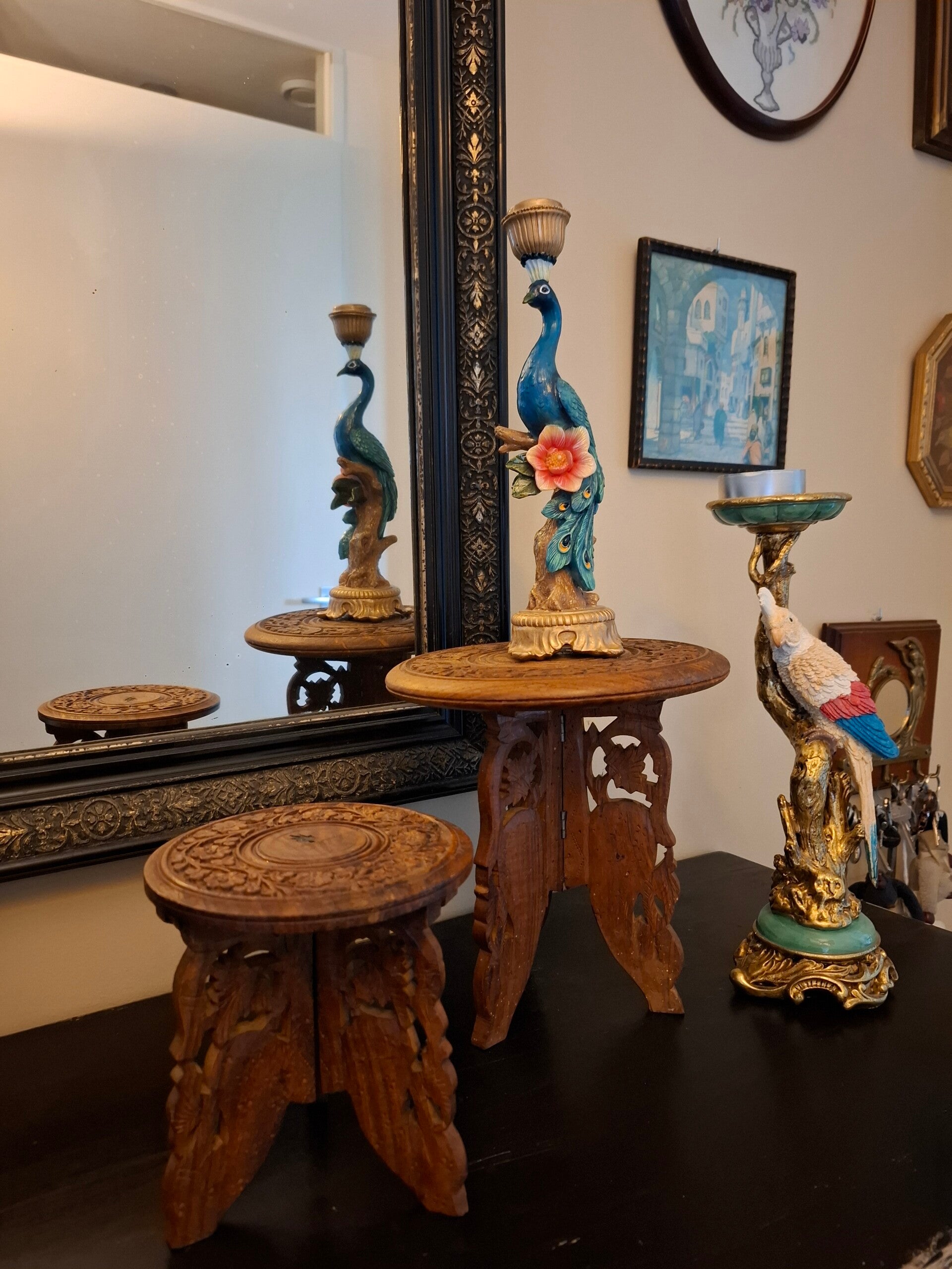 Indische bijzet tafeltjes