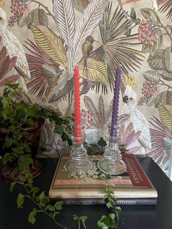 SALE Glazen kandelaars