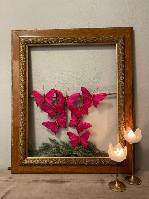 Kerst: Roze vlinders