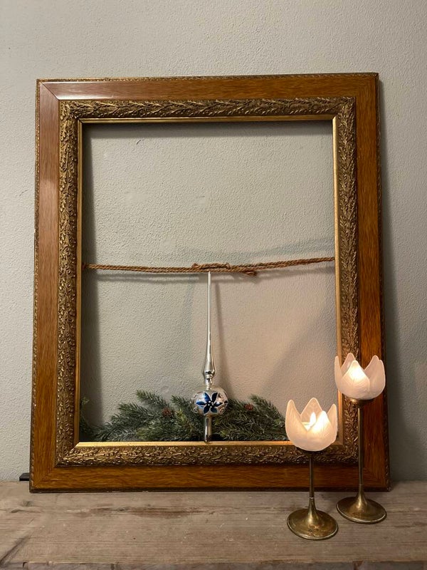 Kerst: Piek met glitter bloem