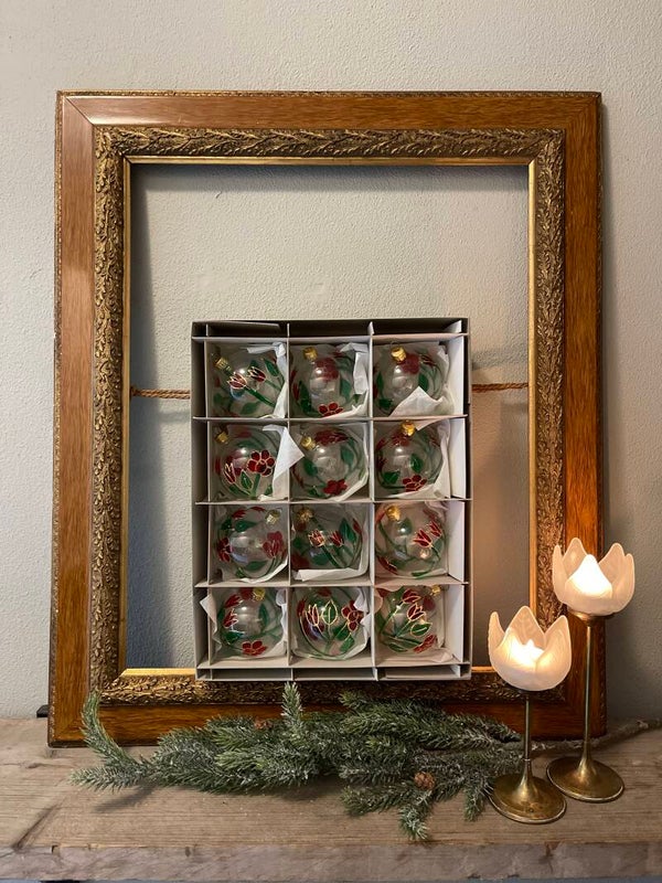 Kerst: Set 12 kunststof ballen