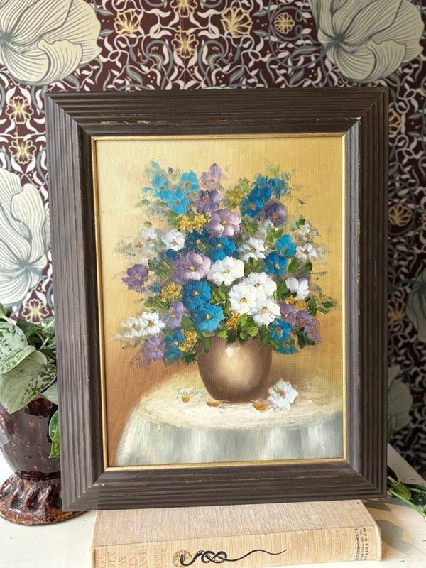 Olieverf schilderij bloemen