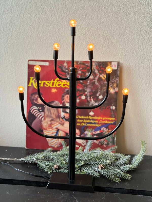 Kerstkandelaar zwart