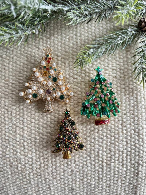 Broches kerstbomen