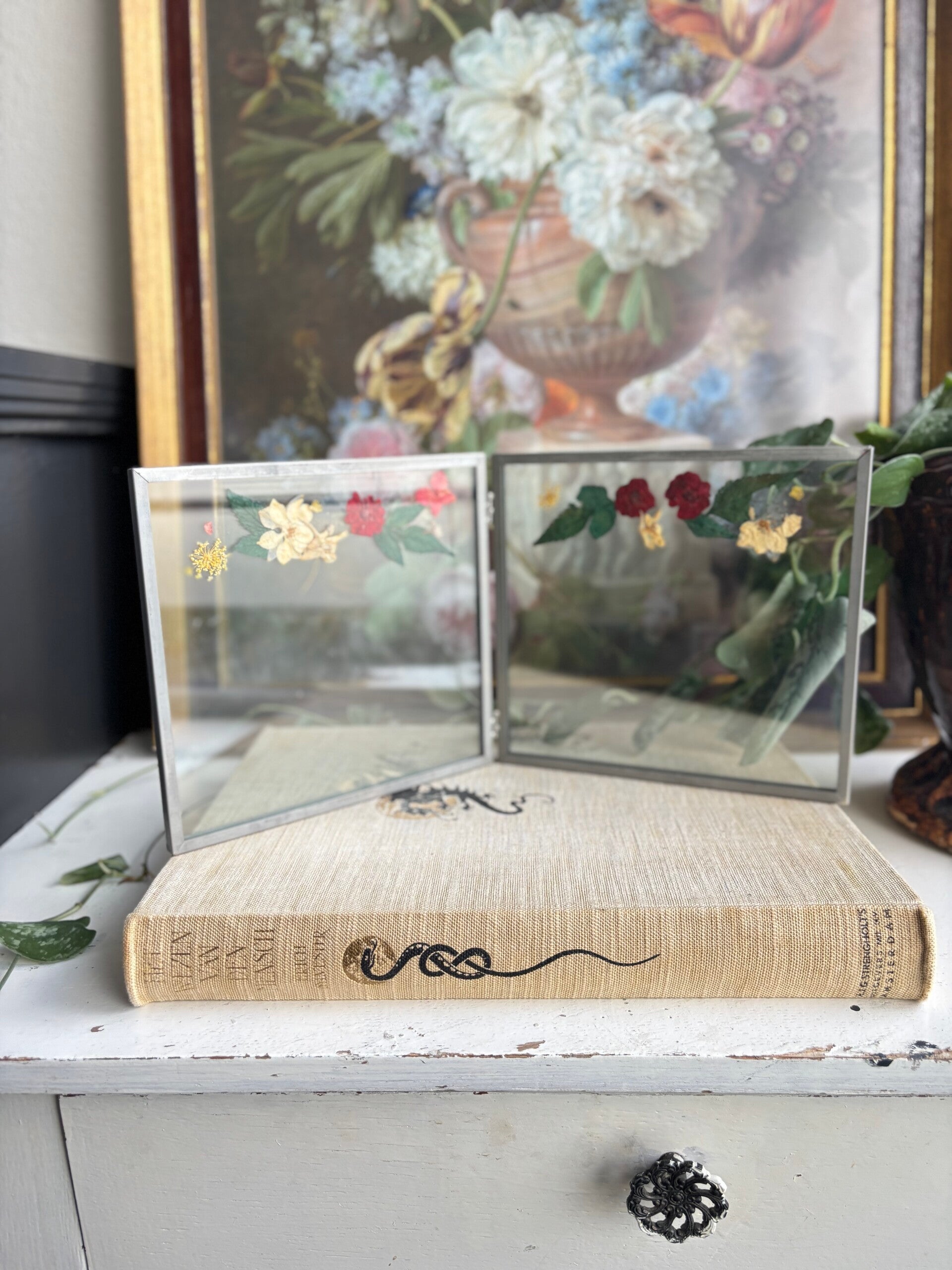 Fotolijst met droogbloemen