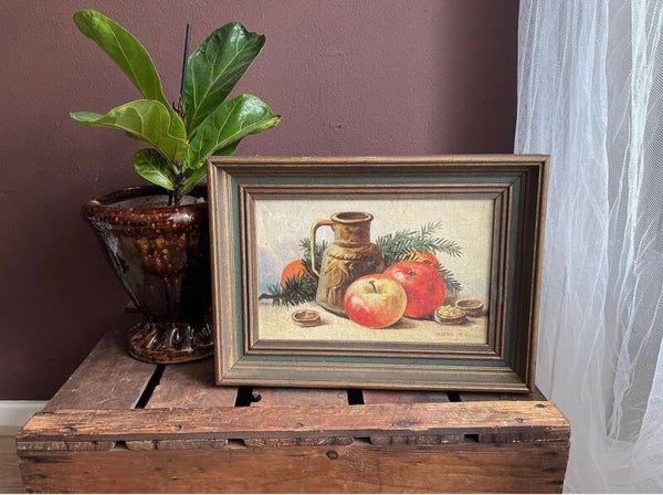 Stilleven in houten lijst