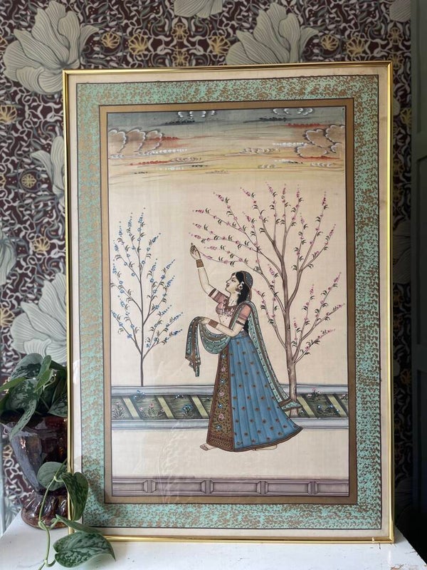 Indiaas doek in lijst