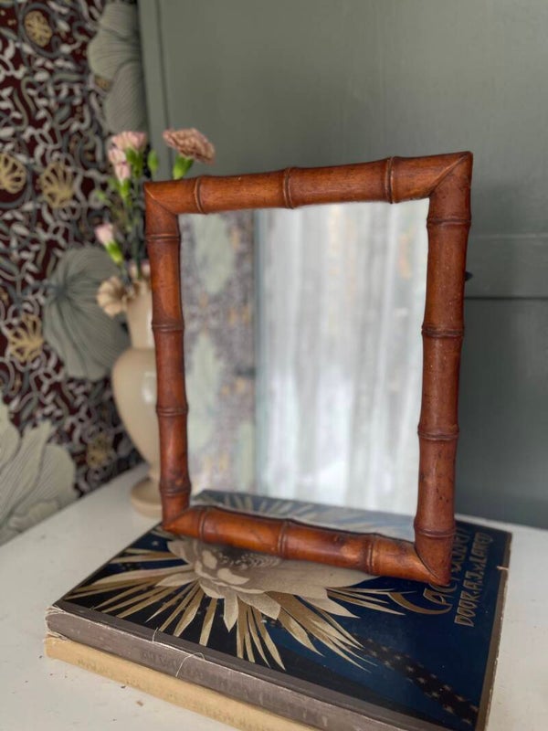 SALE Spiegel bamboe rand