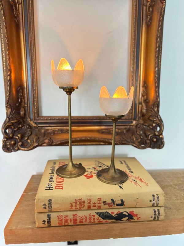 Waxinelichthouders in bloemvorm