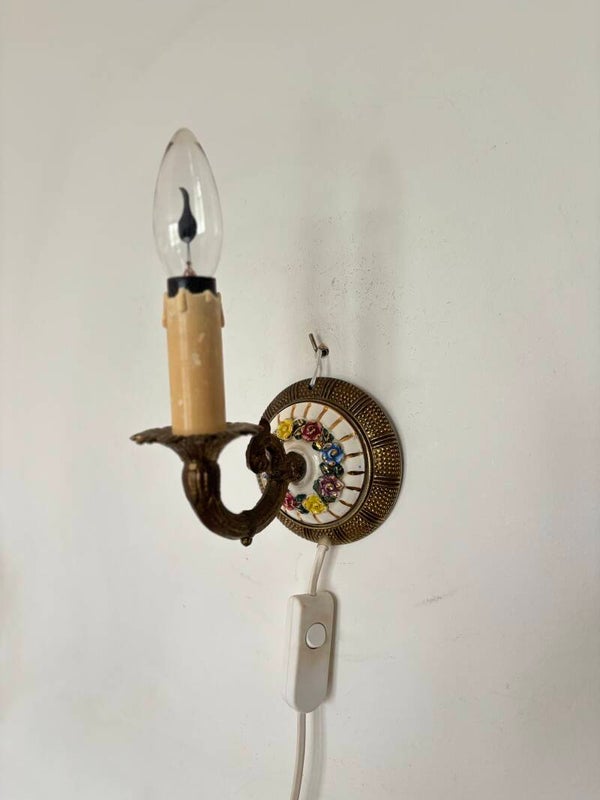 Wandlampje floral stijl