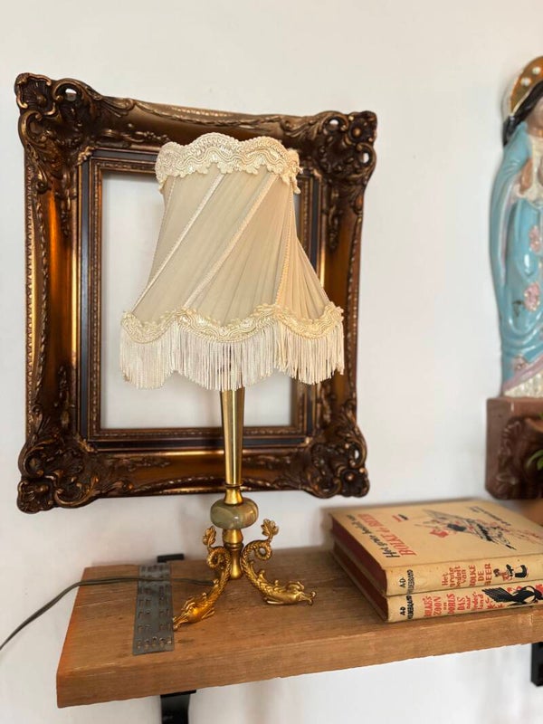 Lamp met vissen en franje kap