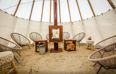 Woodchuck tipi lkachel met dakdoorvoer in RVS