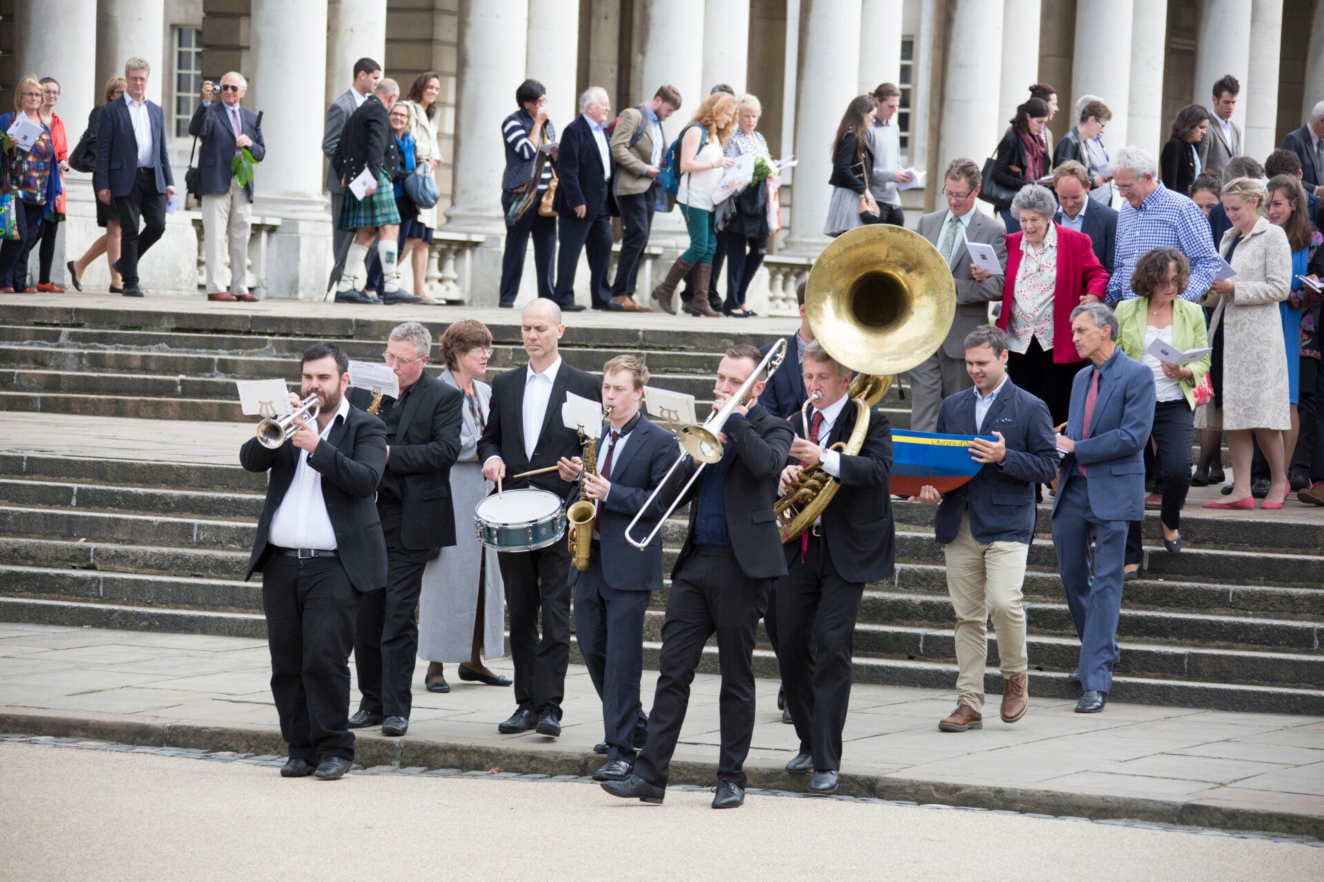 A memorial service at Royal Naval College, Greenwich
