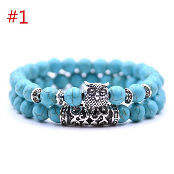 2 sruks paar tijgeroog steen armband