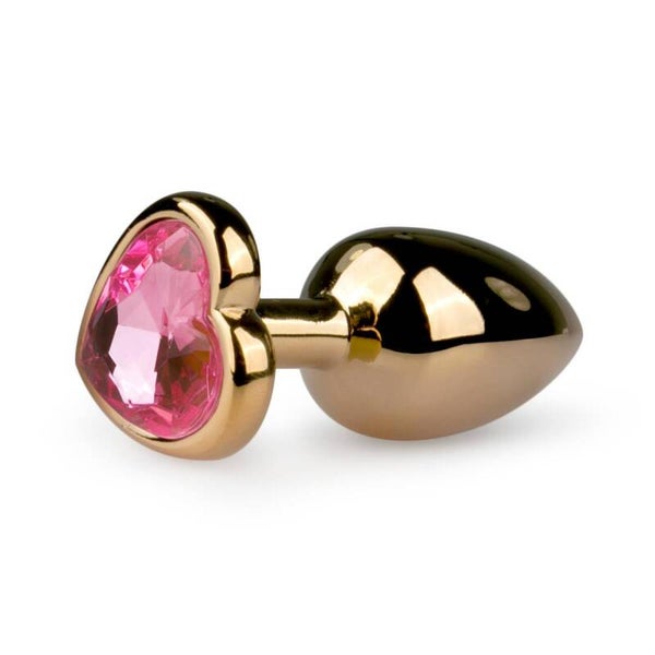 Metal Butt Plug No. 3 - Gold/Pink B4.8