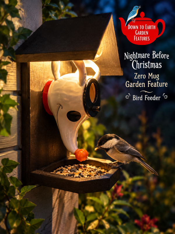 The nightmare before Christmas zero mug garden feature bird feeder with solar light