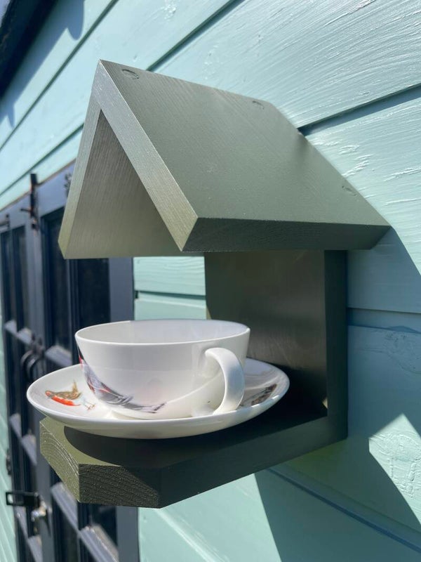 Birds teacup set bird feeder