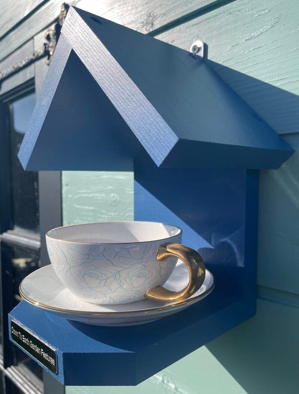 Beauty and the Beast “be our guest” tea cup & saucer garden feature bird feeder