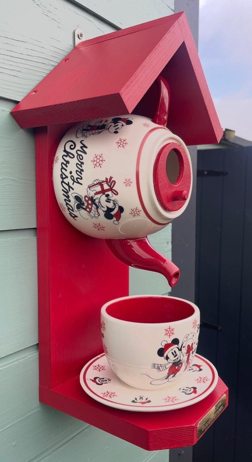 Mickey and Minnie Mouse Merry Christmas festive fun teapot set