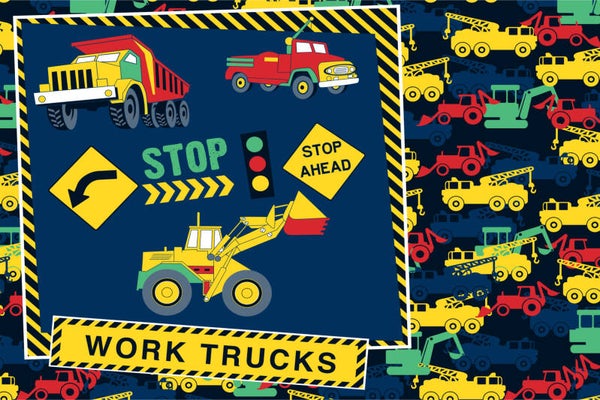 Fotobehang - work trucks