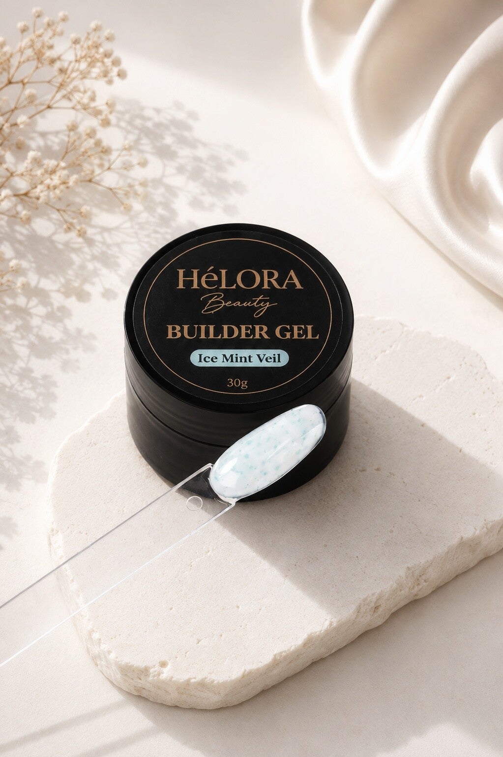 HéLORA Builder Gel – Ice Mint Veil 30g