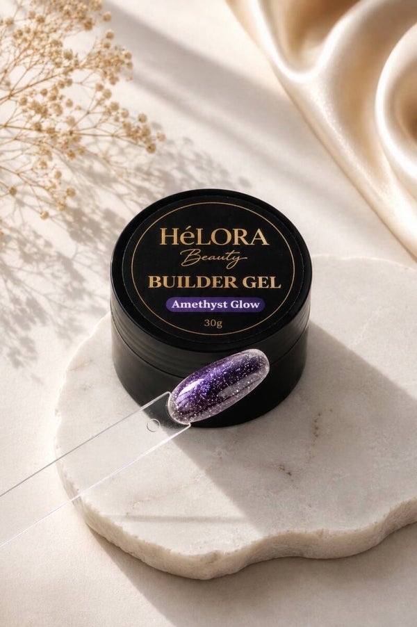 HéLORA Builder Gel – Amethyst Glow 30g