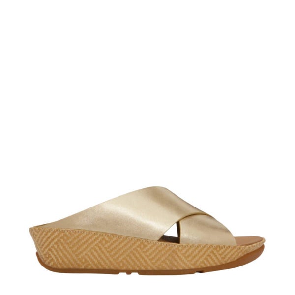 Fitflop Lulu Lux Weave Cross A4P 675 Platino Goud 17455