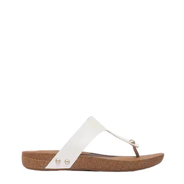 Fitflop Iqushion Leather Toe Post He9 Urban White 194 16543