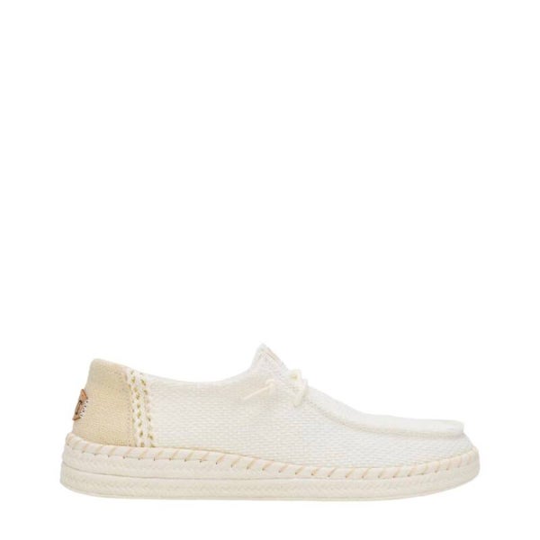 Hey Dude Wendy Espadrille Woven Hd43681-100 White 100 16786