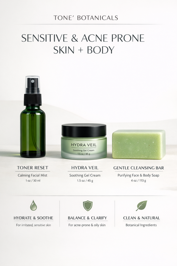 Clarity Reset Mist | Sensitive Skin - Acne-Prone | Face + Body Kit