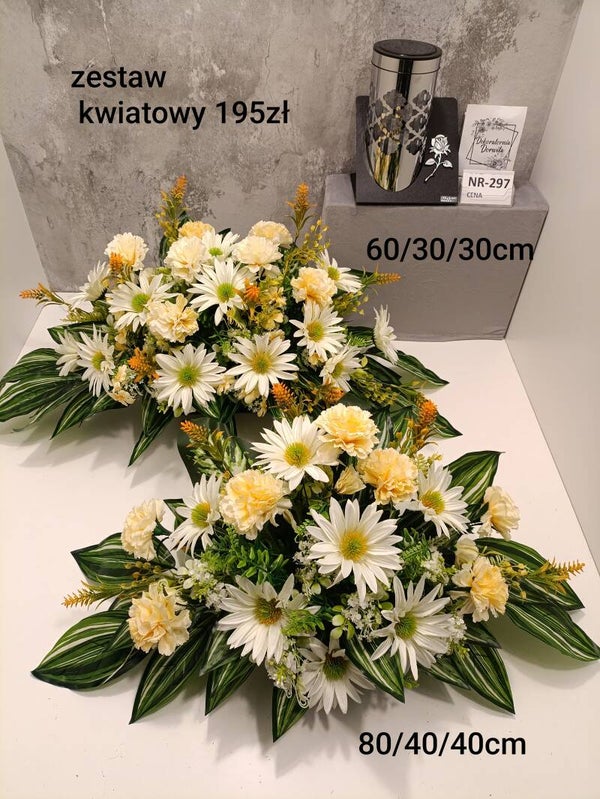 Komplet nagrobny nr 297 wiązanka + wiązanka