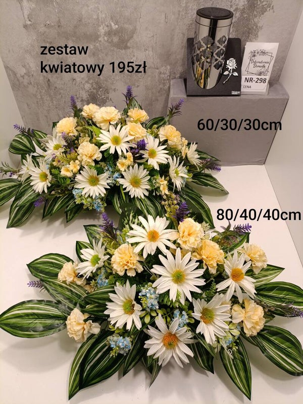 Komplet nagrobny nr 298   wiązanki 2szt