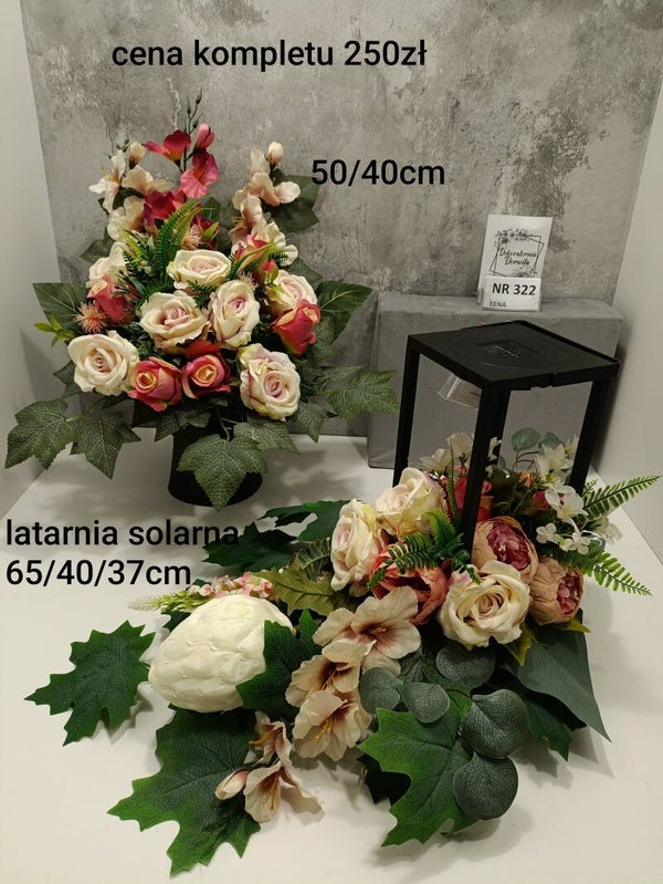 Komplet nagrobny nr 322 latarnia solarna