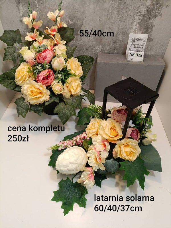 Komplet nagrobny nr 328 latarnia solarna