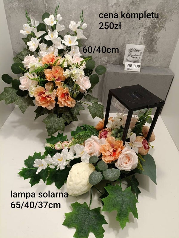 Komplet nagrobny nr 339 latarnia solarna