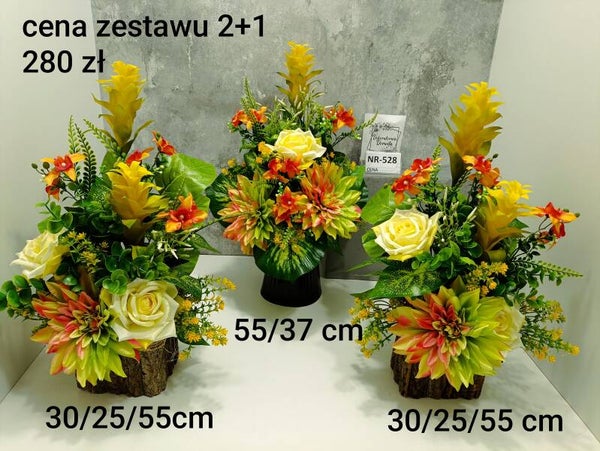 Komplet nagrobny nr 528 zestaw 3 części