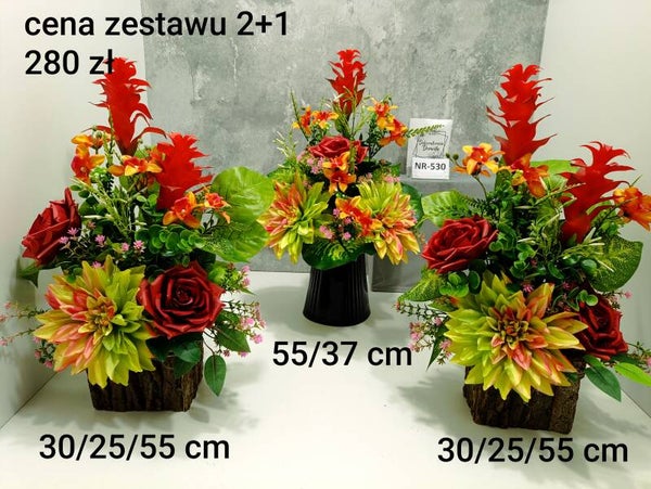 Komplet nagrobny nr 530 zestaw 3 częściowy