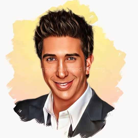 Diamond Painting Portret David Schwimmer 2