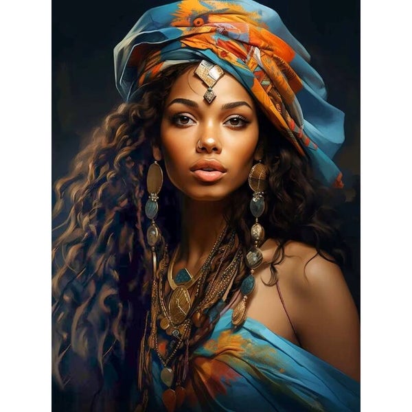 Diamond Painting Afrikaanse Vrouw 2