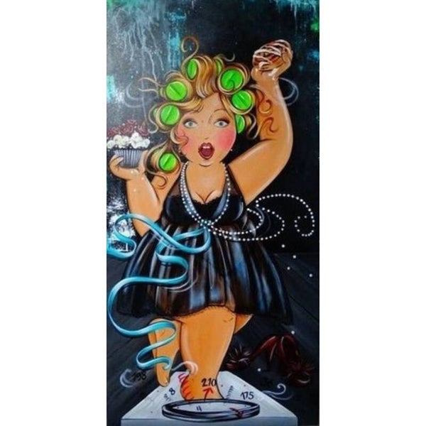 Diamond Painting Dikke Dames 14