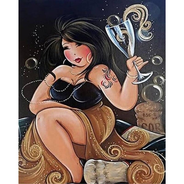 Diamond Painting Dikke Dames 18