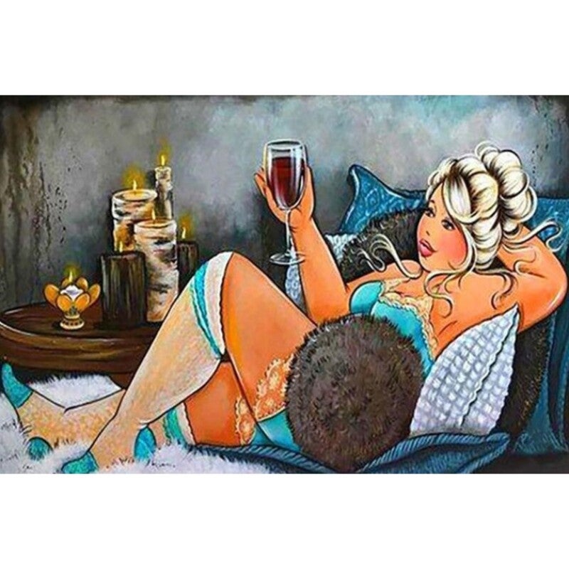 Diamond Painting Dikke Dames 3