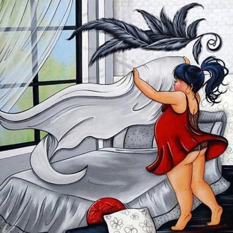 Diamond Painting Dikke Dames 4