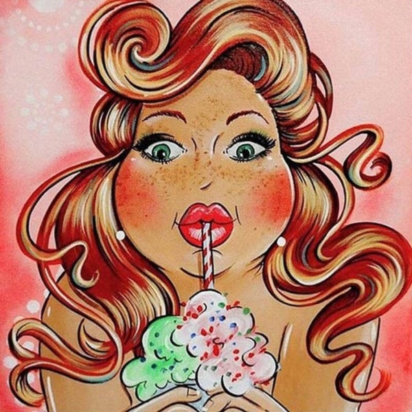 Diamond Painting Dikke Dames 46