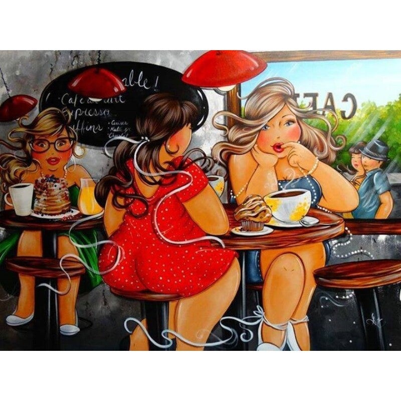 Diamond Painting Dikke Dames 9