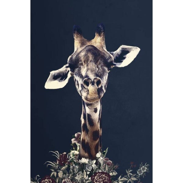 Diamond Painting Giraf met Bloemen