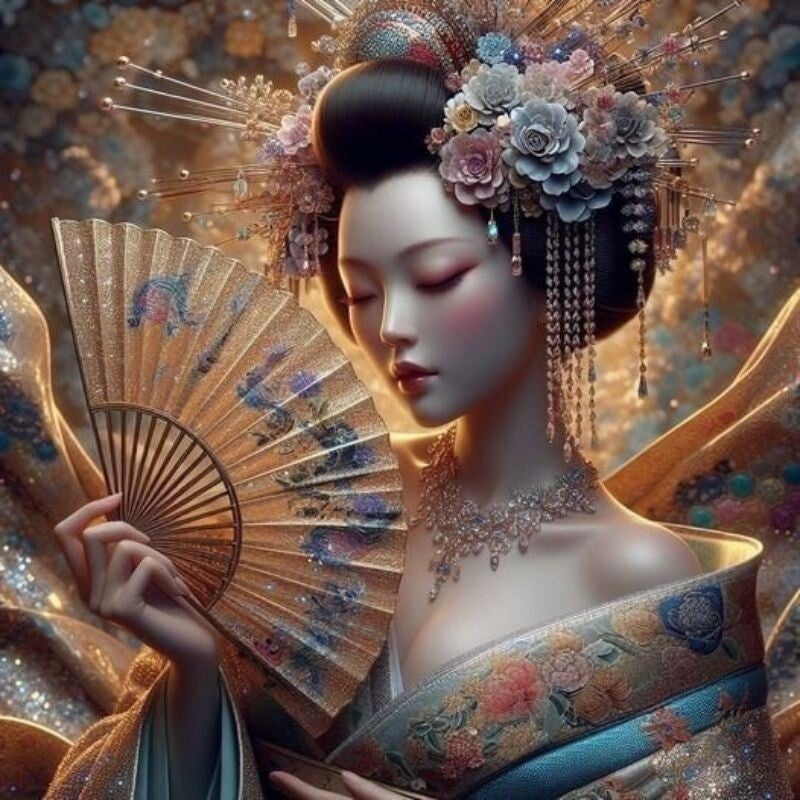 Diamond Painting Japanse Vrouw 1