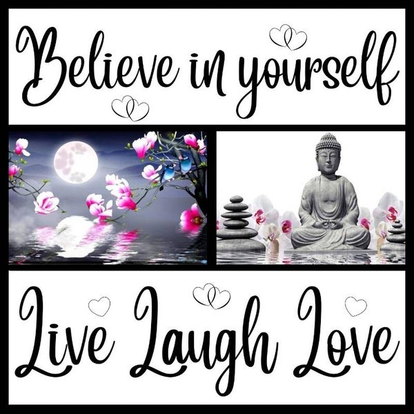 Diamond Painting Tekstbord Live Laugh Love 2